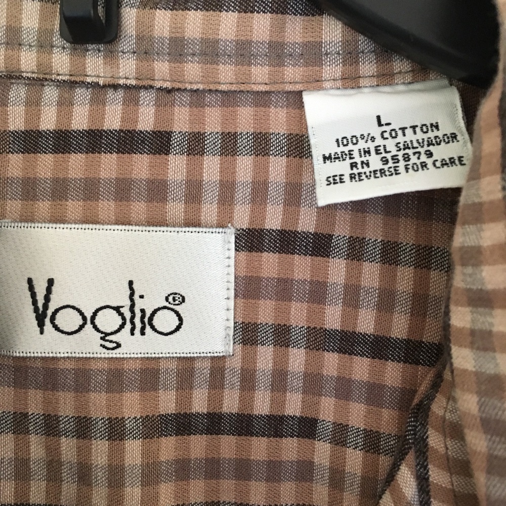 Voglio Men's Button Down Shirt Front Pocket-SZ L - Picture 2 of 6